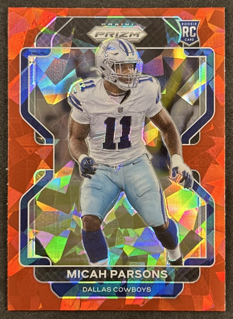 Micah Parsons 2021 Panini Prizm Red Ice Rookie Cowboys Packers Sports Trading Cards