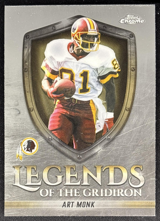 Art Monk 2025 Topps Chrome Legends of the Gridiron Redskins Sports Trading Cards