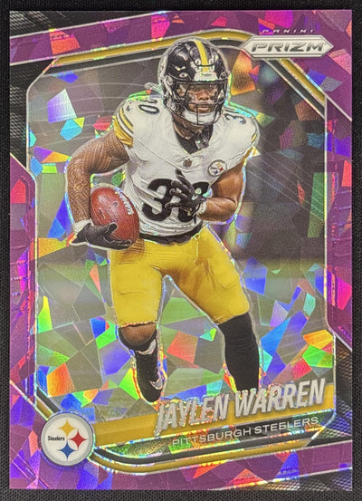 Jaylen Warren 2025 Panini Prizm Purple Ice /225 Steelers Sports Trading Card