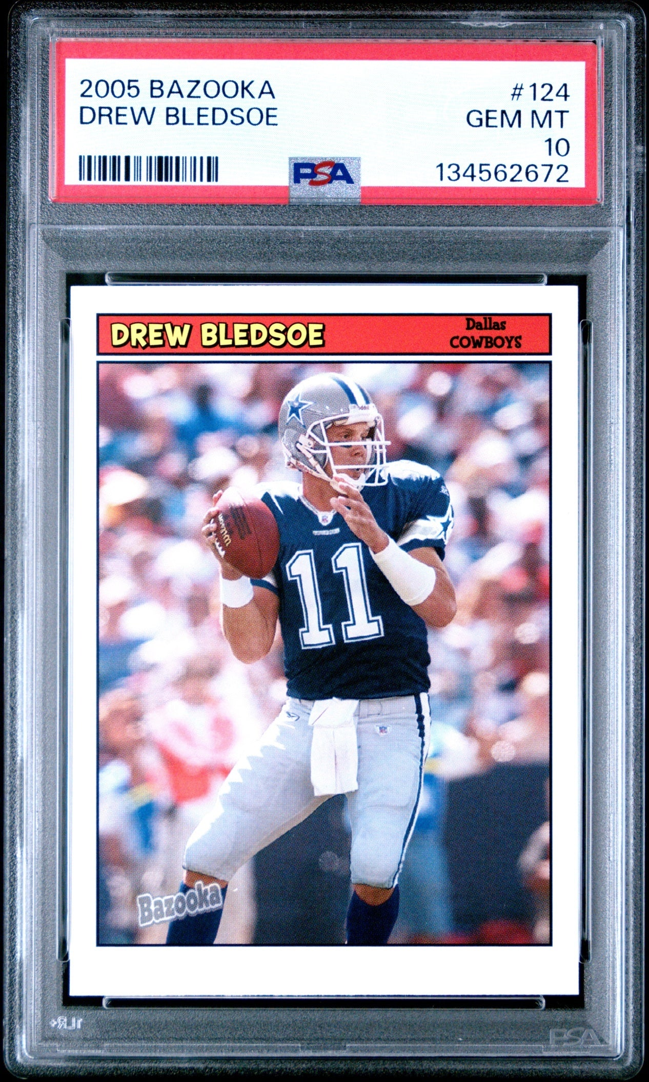 Drew Bledsoe 2005 Topps Bazooka PSA 10 Cowboys front