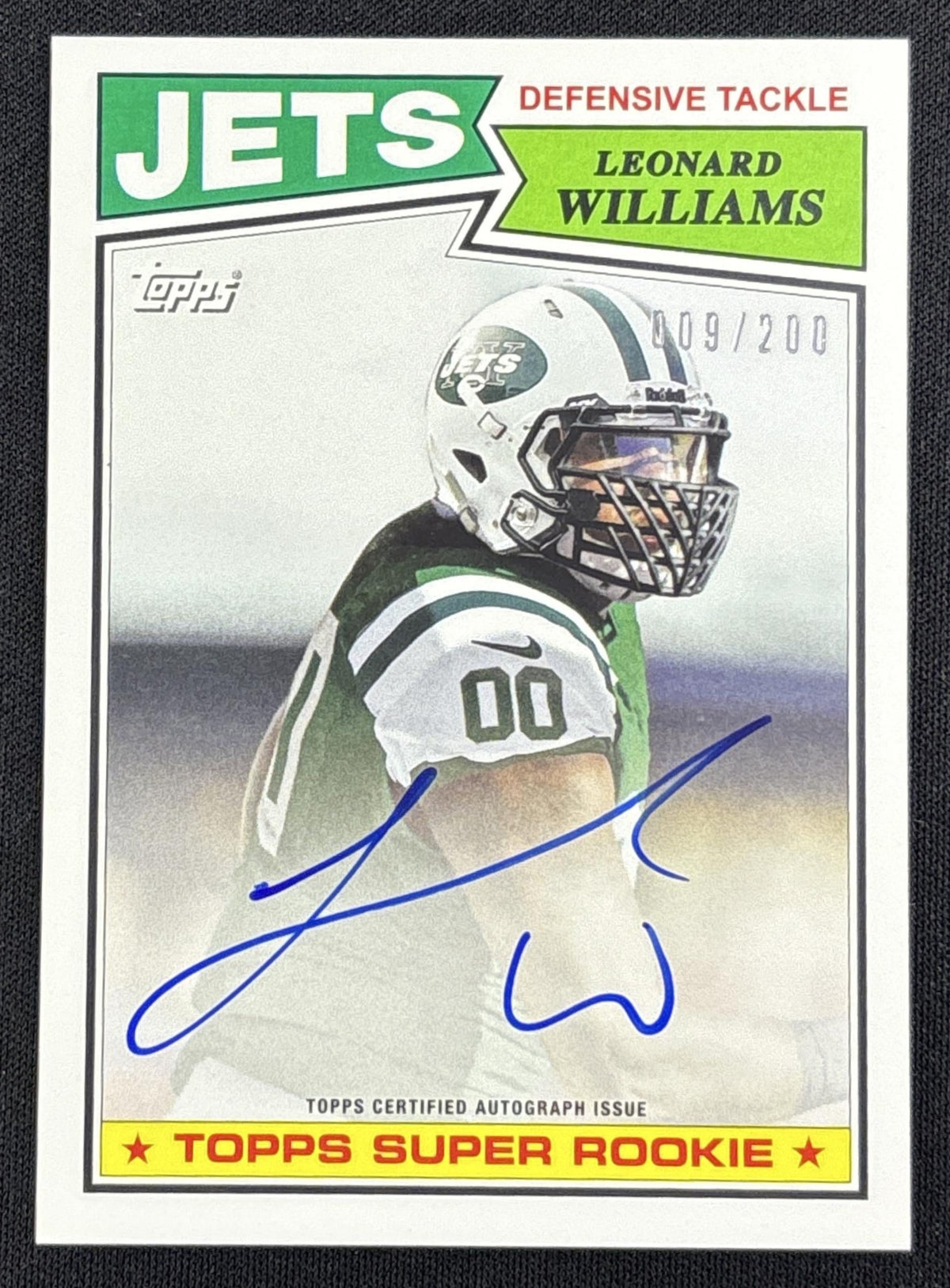 Leonard Williams 2015 Topps 1987 Super Rookie Auto /200 Jets Default Title Sports Trading Card