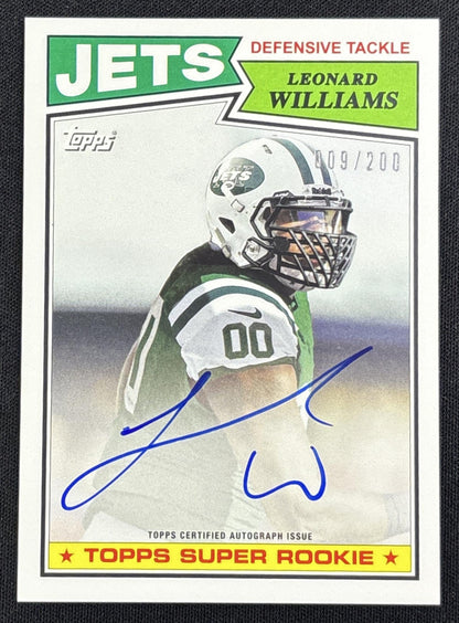 Leonard Williams 2015 Topps 1987 Super Rookie Auto /200 Jets Default Title Sports Trading Card