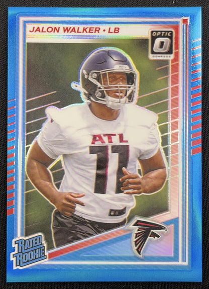 Jalon Walker 2025 Panini Donruss Optic Rated Rookie Aqua Prizm /349 Falcons