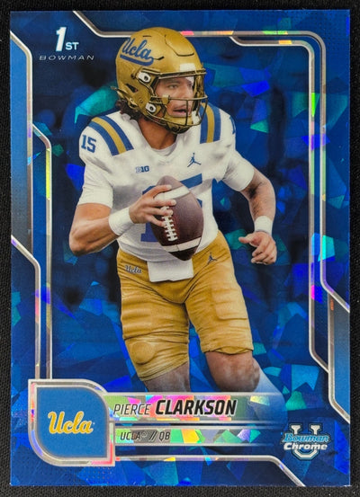 Pierce Clarkson 2025 Bowman Chrome University Sapphire Prospect Bruins Sports Trading Card
