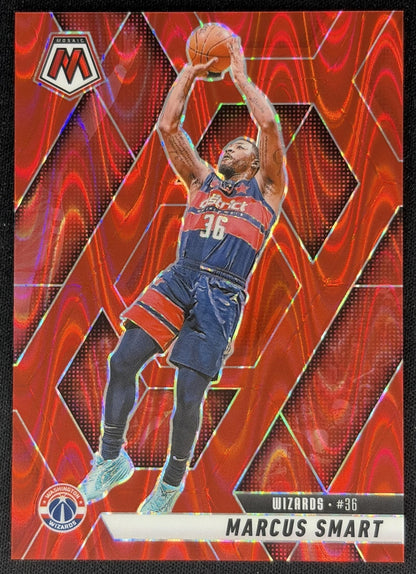 Marcus Smart 2024 Panini Mosaic Red Seismic Mosaic /299 Wizards front
