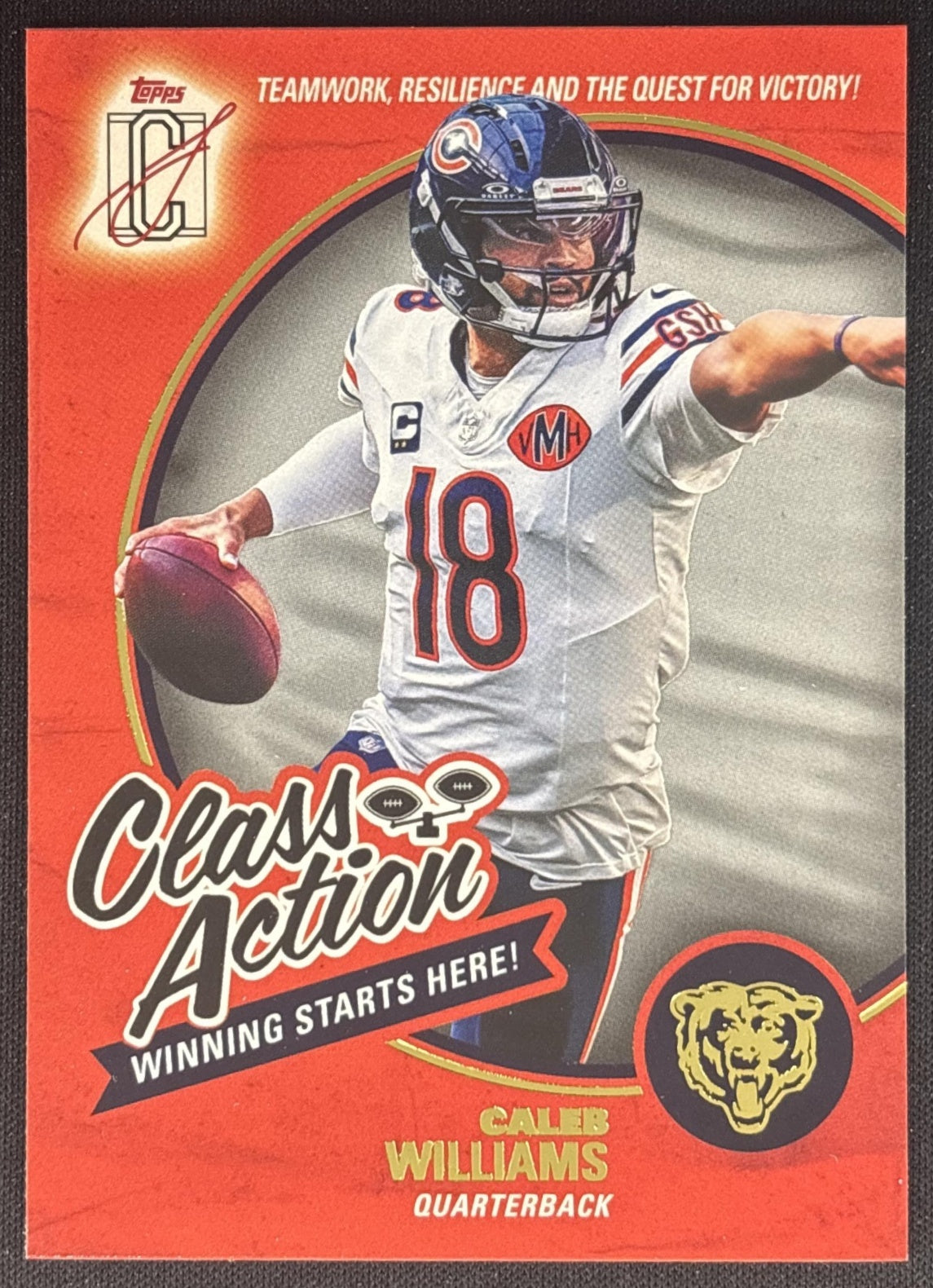 Caleb Williams 2025 Topps Signature Class Action Bears front