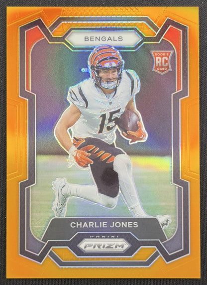 Charlie Jones 2023 Panini Prizm Orange /249 Bengals
