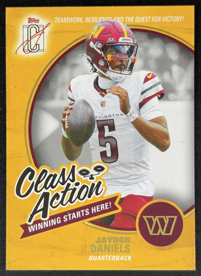 Jayden Daniels 2025 Topps Signature Class Action Commanders Sports Trading Cards