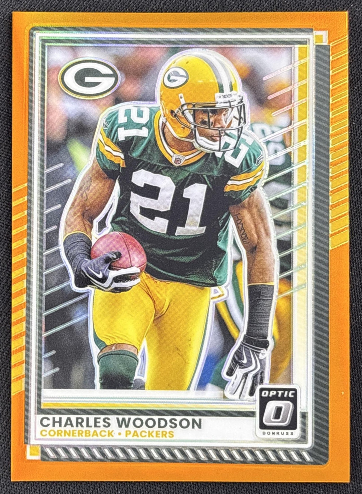 Charles Woodson 2025 Panini Donruss Optic Orange Prizm /299 Packers