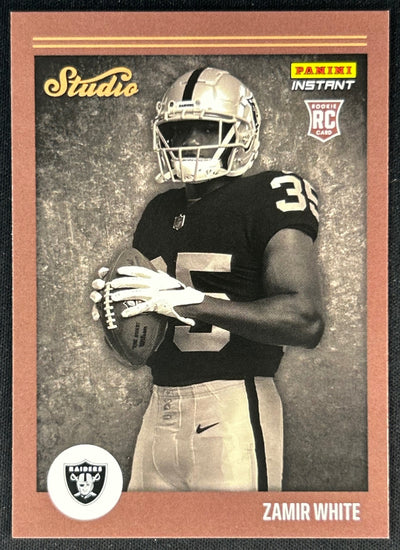 Zamir White 2022 Instant Studio Rookies Raiders Sports Trading Card