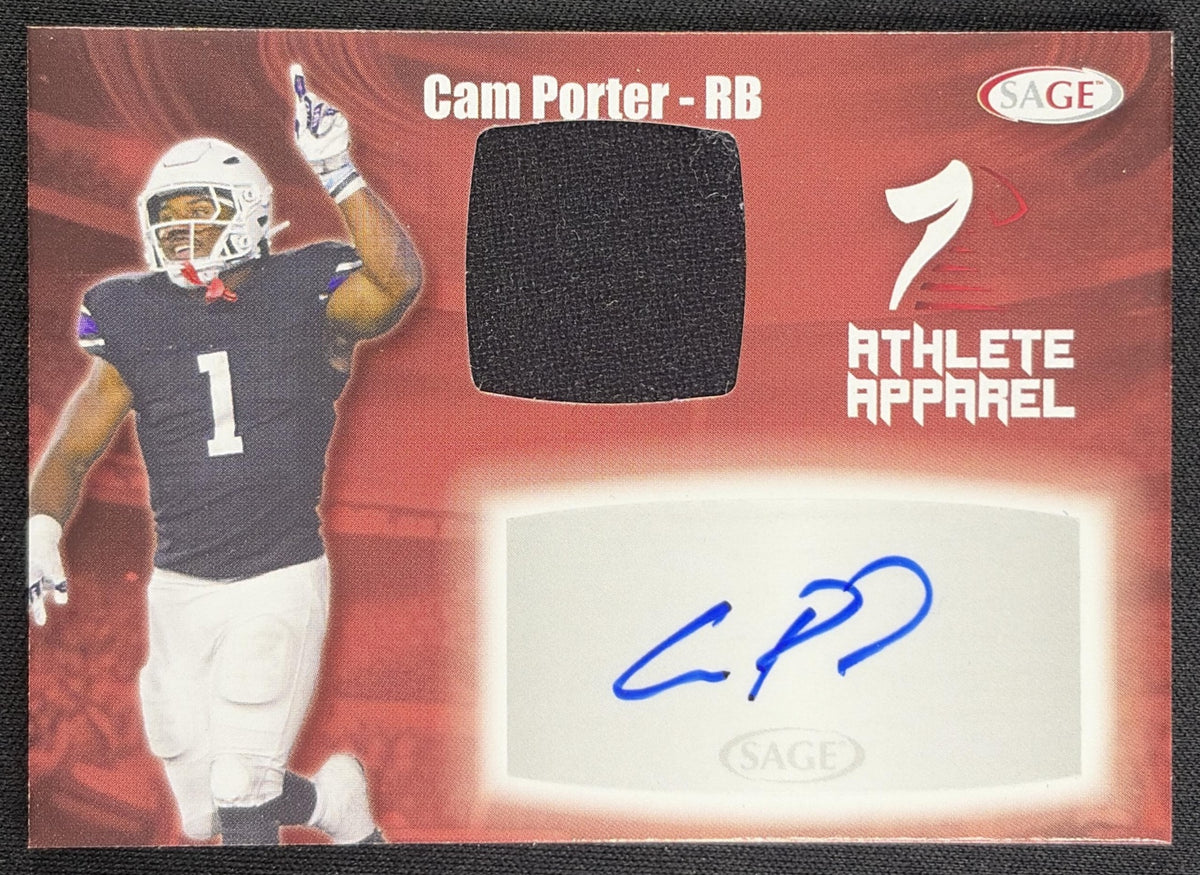 Cam Porter 2026 SAGE Athlete Apparel Auto Swatch High Series Wildcats