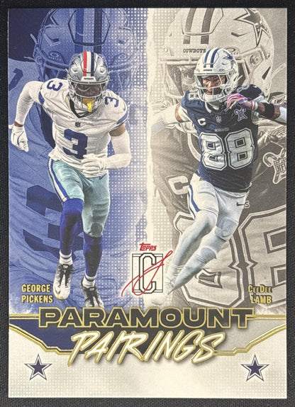 CeeDee Lamb George Pickens 2025 Topps Signature Class Paramount Pairings Cowboys front