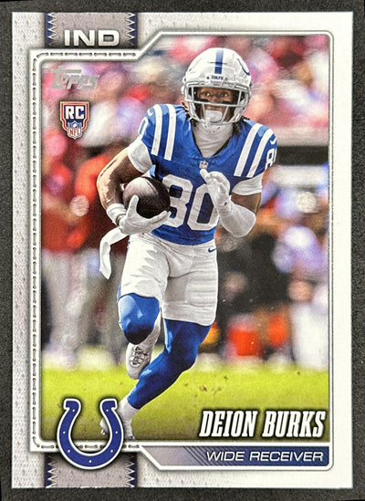 Deion Burks 2026 Topps Flagship Rookie Colts Sports Trading Cards