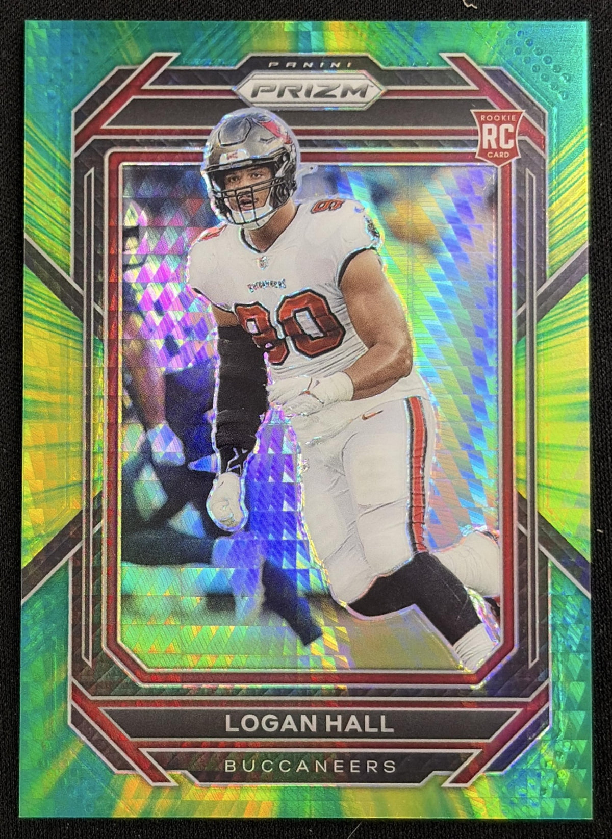 Logan Hall 2022 Panini Prizm Hyper /175 Buccaneers Sports Trading Card