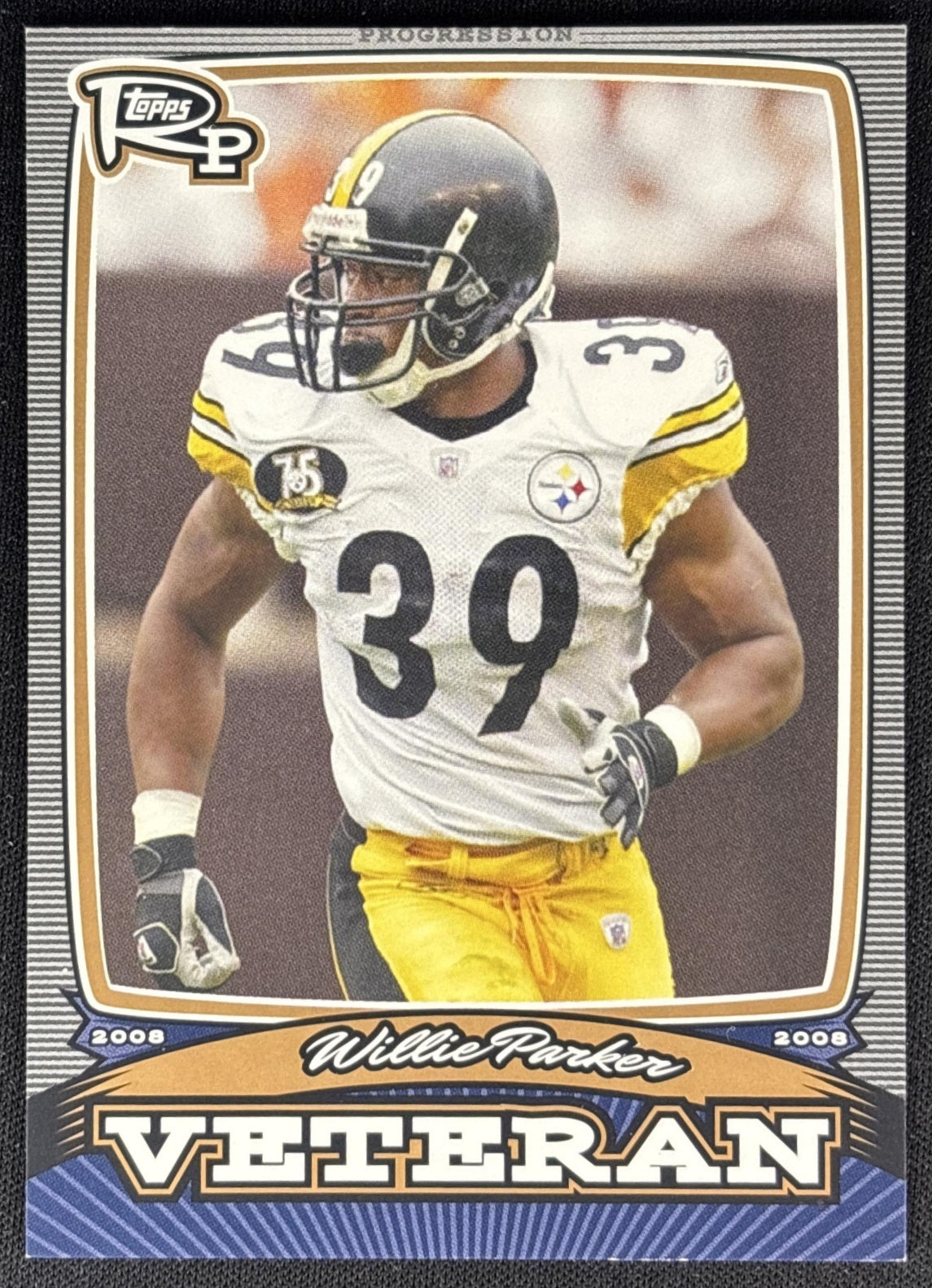 Willie Parker 2008 Topps Rookie Progression Veterans Bronze /389 Steelers front