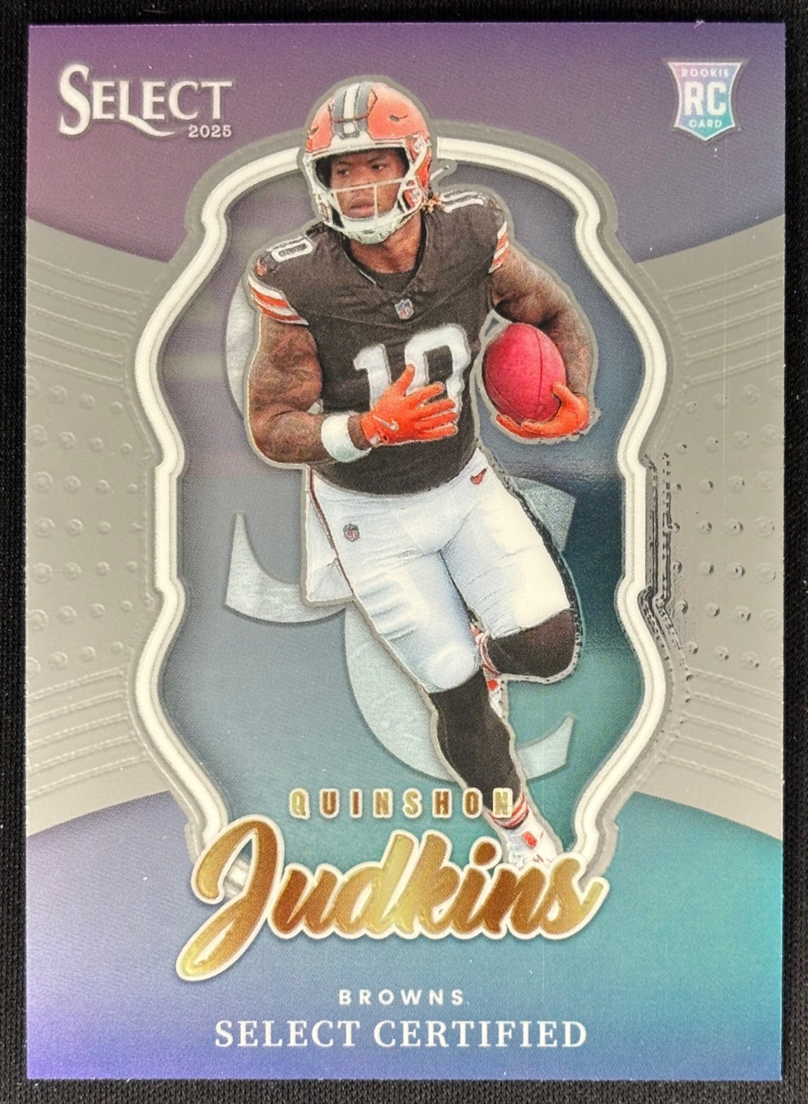 Quinshon Judkins 2025 Select Certified Rookies Browns Sports Trading Card