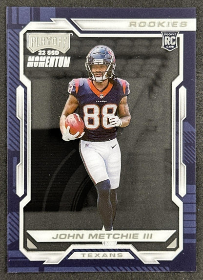 John Metchie III 2022 Panini Chronicles Playoff Momentum Rookies Texans