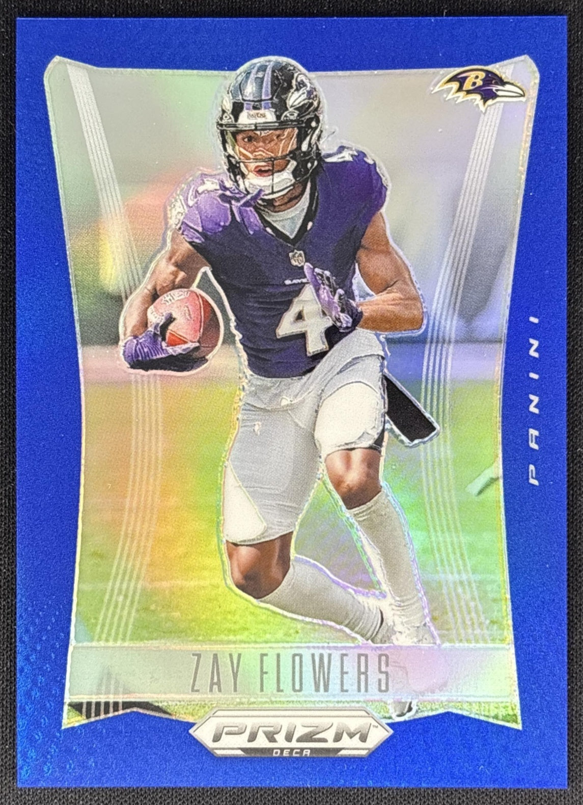 Zay Flowers 2024 Panini Prizm Deca Blue /149 Ravens