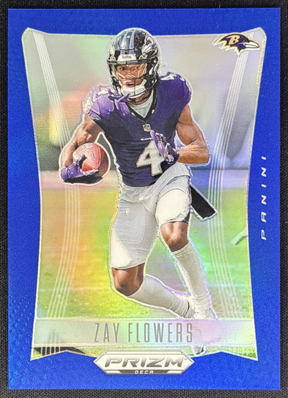 Zay Flowers 2024 Panini Prizm Deca Blue /149 Ravens