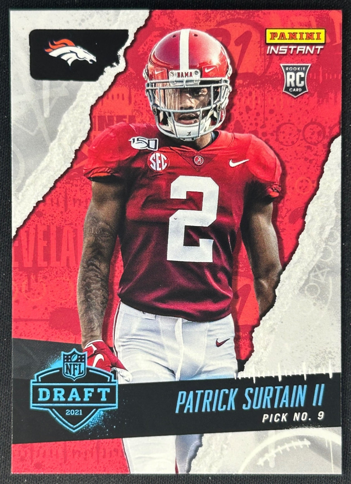 Patrick Surtain II 2021 Instant NFL Draft Night Broncos - front