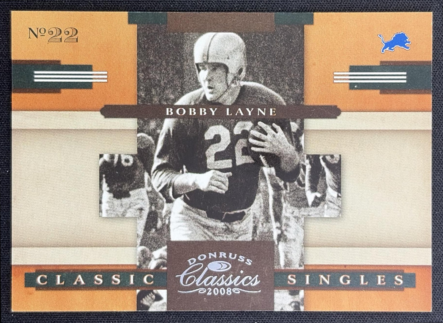 Bobby Layne 2008 Donruss Classics Classic Singles /1000 Lions Detroit Lions