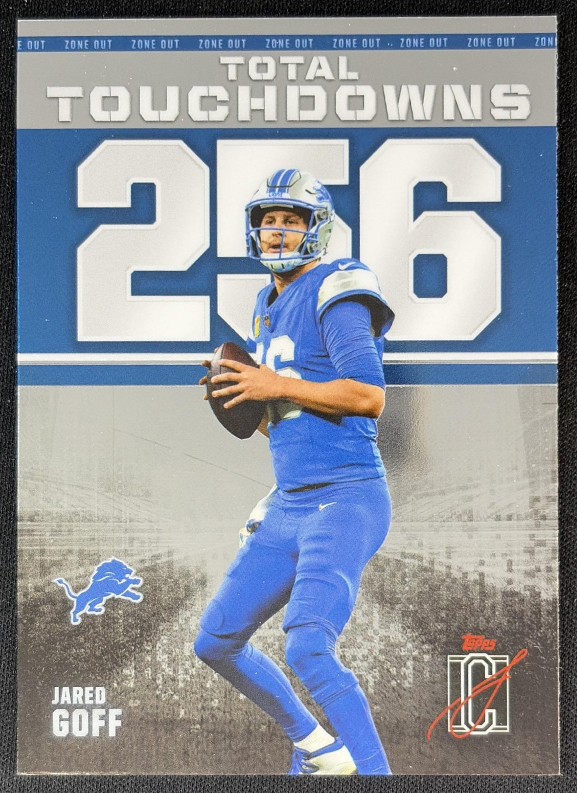 Jared Goff 2025 Topps Signature Class Zone Out Lions
