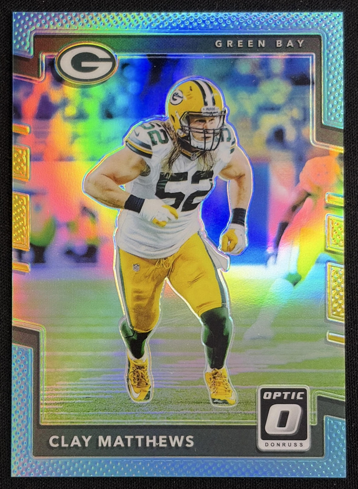 Clay Matthews 2017 Panini Donruss Optic Aqua /299 Packers Green Bay Packers Sports Trading Card