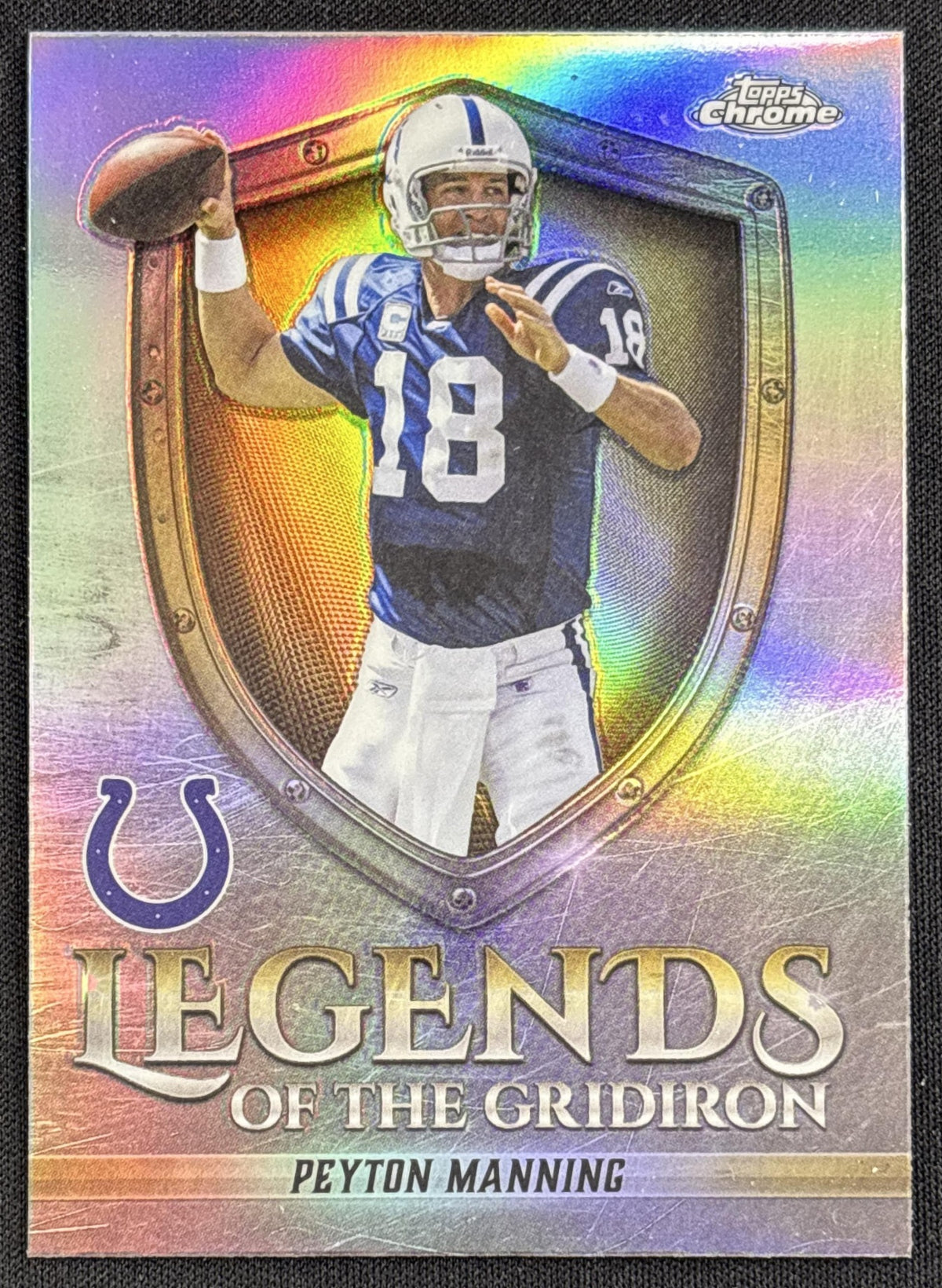 Peyton Manning 2025 Topps Chrome Legends of the Gridiron Refractor Colts Indianapolis Colts