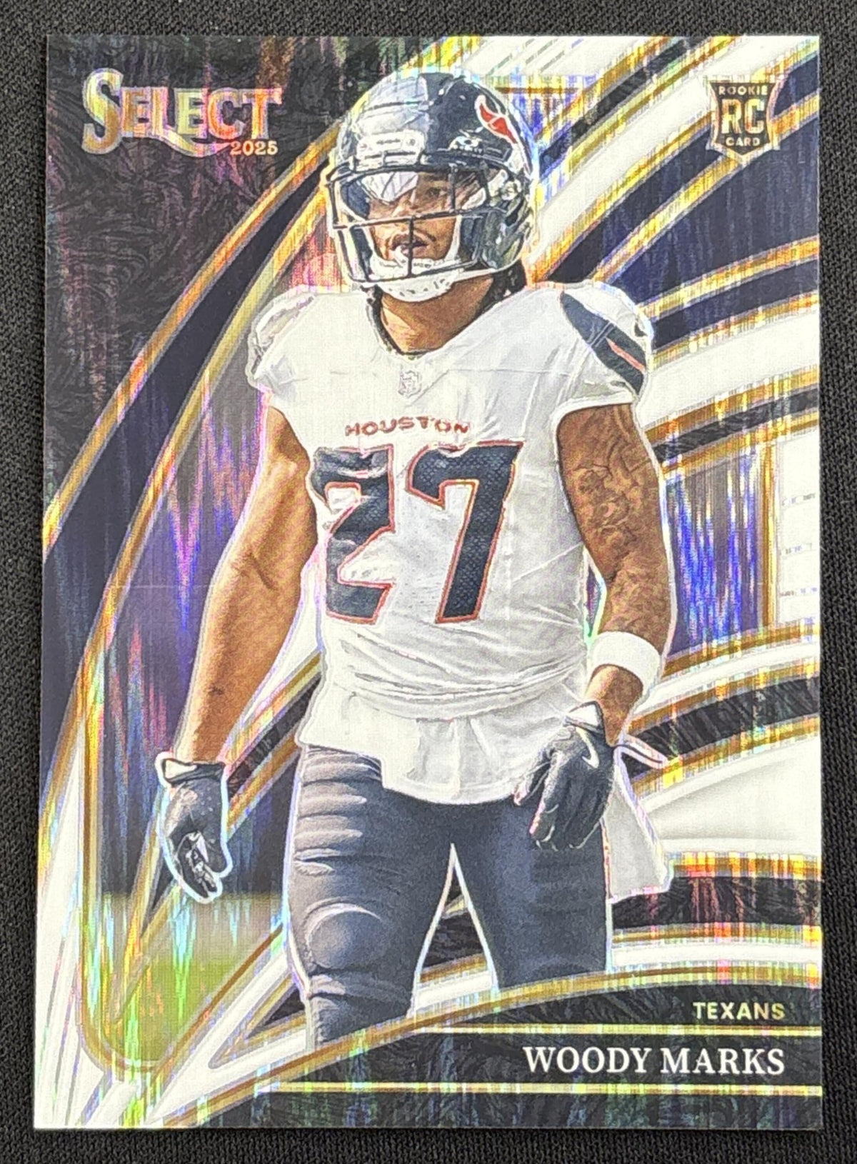 Woody Marks 2025 Panini Select Club Level White Prizm Shock /799 Texans