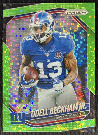 Odell Beckham Jr. 2025 Panini Prizm Neon Green Pulsar Giants