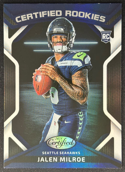 Jalen Milroe 2025 Certified Rookies Seahawks - Front