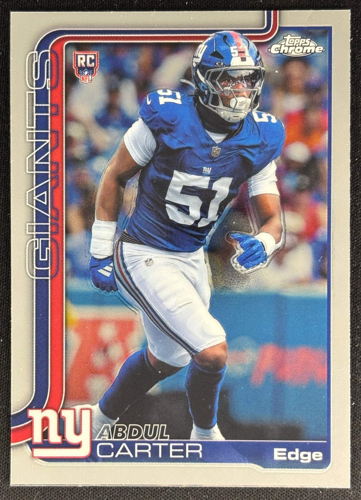 Abdul Carter 2025 Topps Chrome Rookie Giants Sports Trading Cards