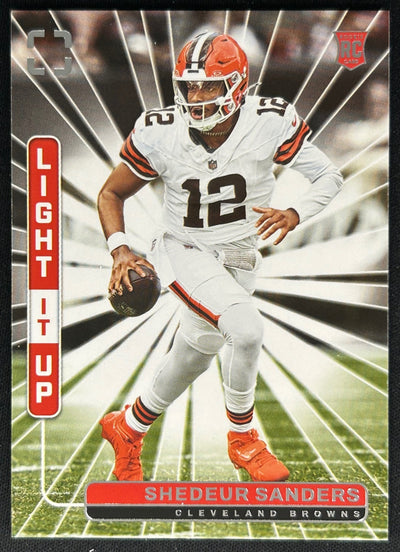Shedeur Sanders 2025 PhotoGenic Light It Up Browns Sports Trading Cards