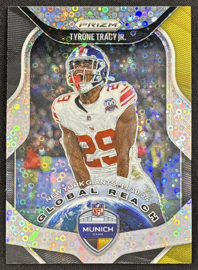 Tyrone Tracy Jr. 2025 Panini Prizm Global Reach No Huddle Giants Sports Trading Card