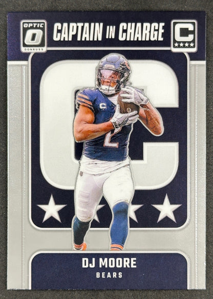 DJ Moore 2024 Donruss Optic Captain In Charge Bears Sports Trading Card