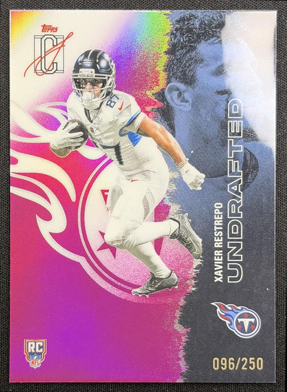 Xavier Restrepo 2025 Topps Signature Class Chrome Rookie Magenta Refractor /250 Titans