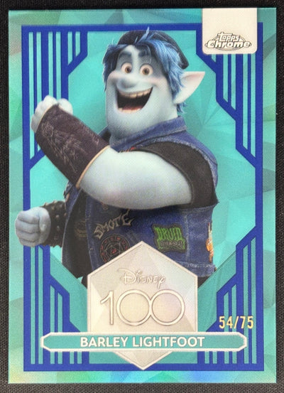 Barley Lightfoot 2023 Chrome Disney 100 Dark and Light Blue /75 Refractor