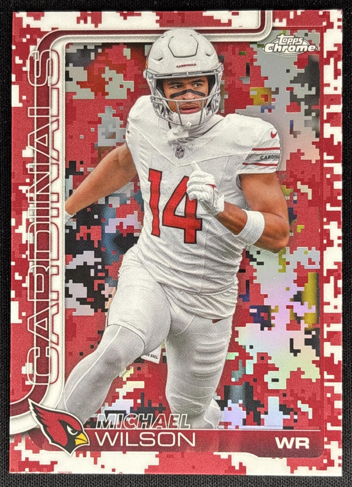 Michael Wilson 2025 Topps Chrome Team Camo Variation Cardinals