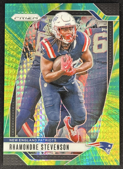 Rhamondre Stevenson 2024 Panini Prizm Hyper /180 Patriots front