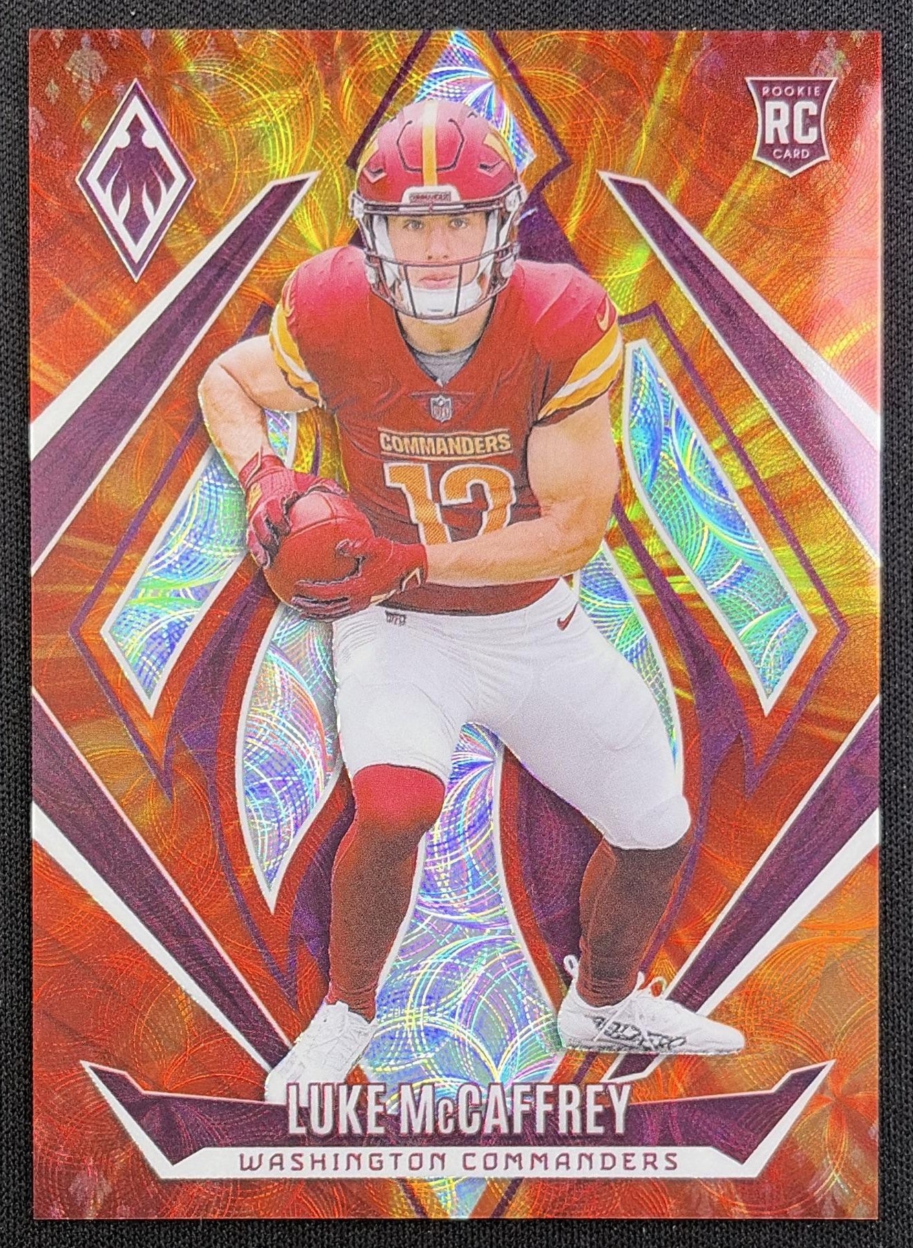 Luke McCaffrey 2024 Panini Phoenix FireBurst /350 Commanders