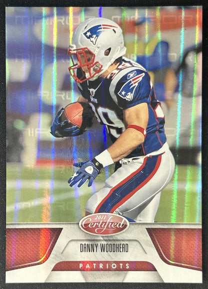 Danny Woodhead 2011 Panini Certified Mirror Red /250 Patriots front