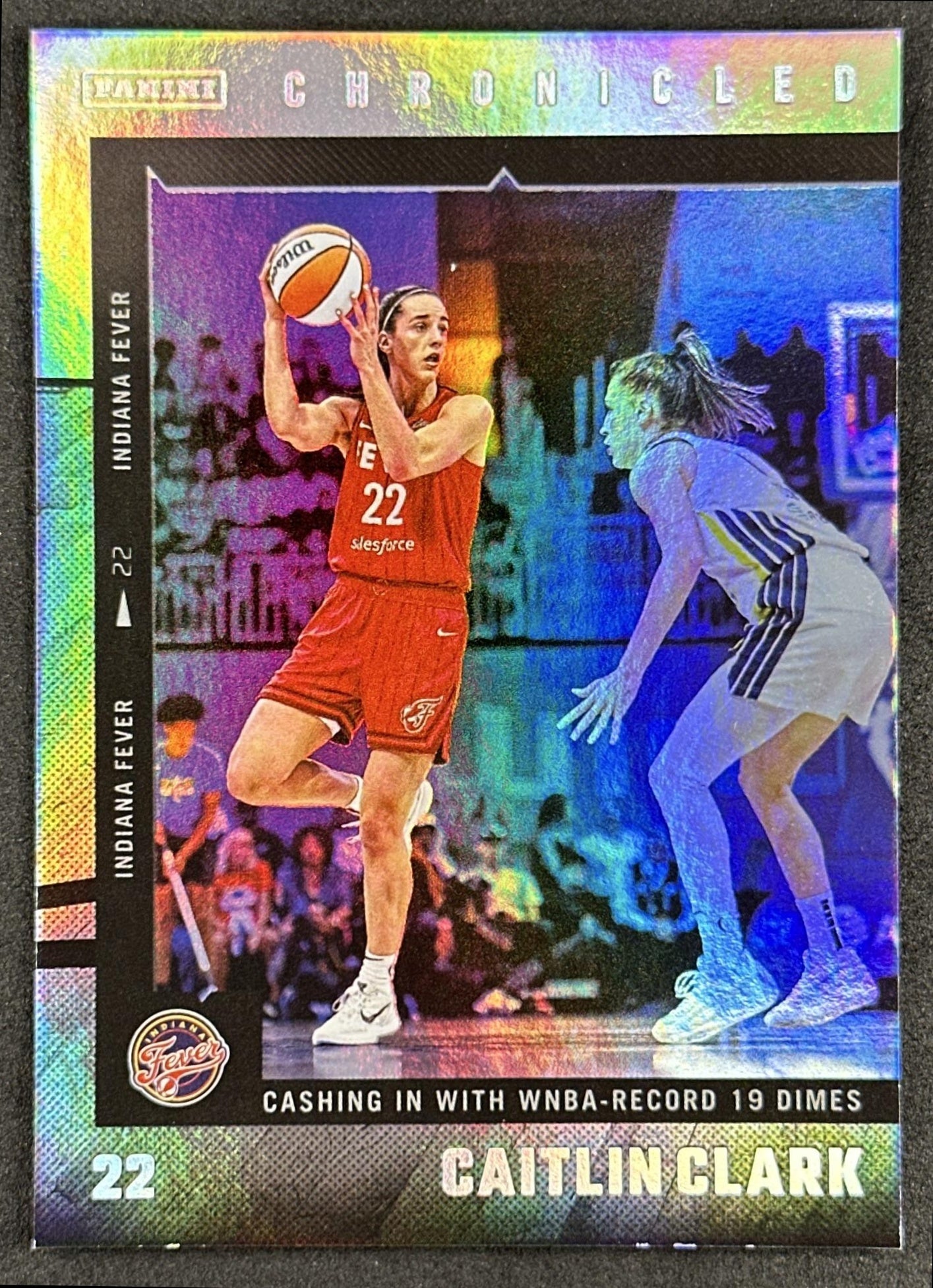 Caitlin Clark 2025 Panini Chronicled WNBA Holo Fever 6 Indiana Fever