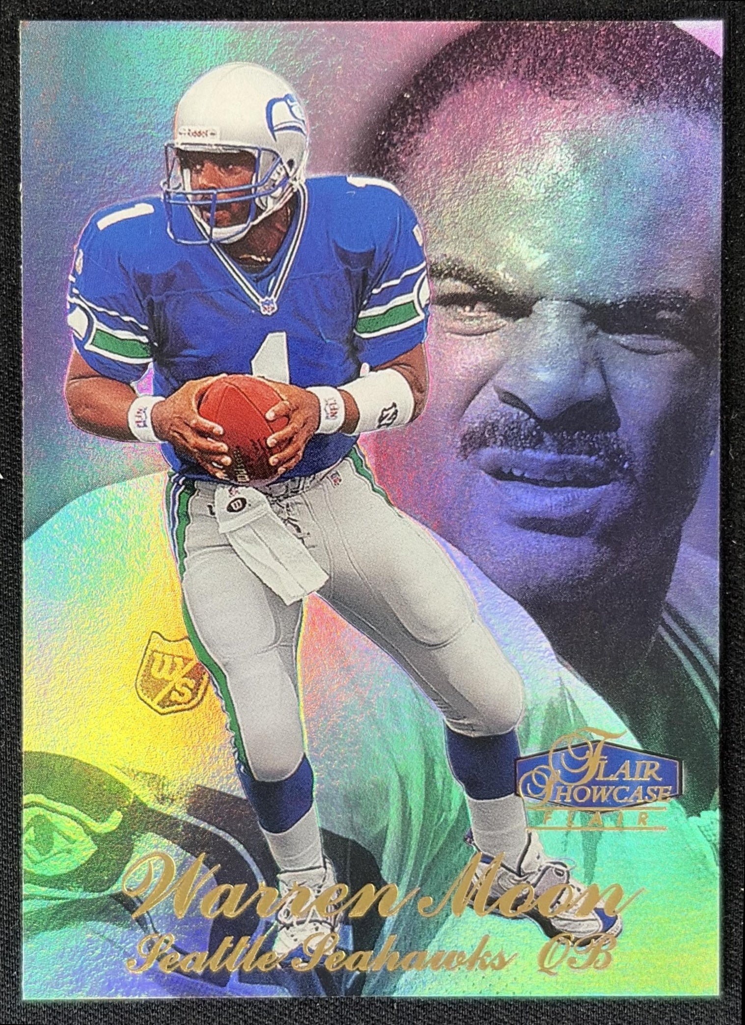 Warren Moon 1998 Fleer Flair Showcase Row 3 Seahawks