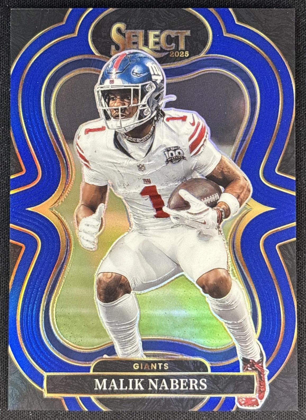 Malik Nabers 2025 Panini Select Suite Level Blue Prizm /99 Giants