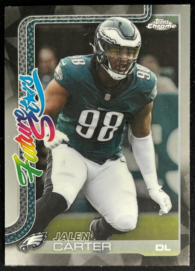 Jalen Carter 2025 Topps Chrome Future Stars Eagles Sports Trading Cards