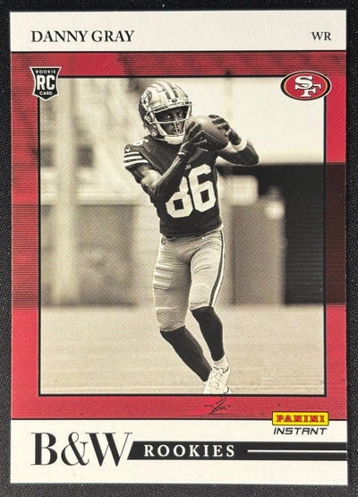 Danny Gray 2022 Instant Black & White Rookies 49ers Sports Trading Card