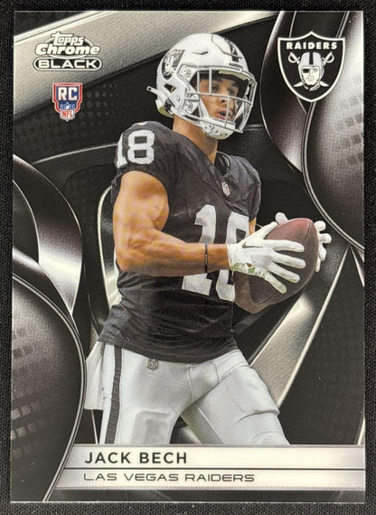 Jack Bech 2025 Topps Chrome Black Raiders front