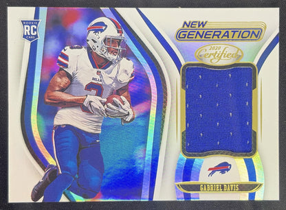Gabriel Davis 2020 Panini Certified New Generation Jerseys Mirror Bills Sports Trading Card