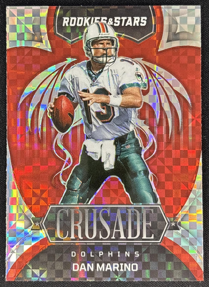 Dan Marino 2022 Panini Rookies & Stars Crusade Red Plaid Dolphins Front
