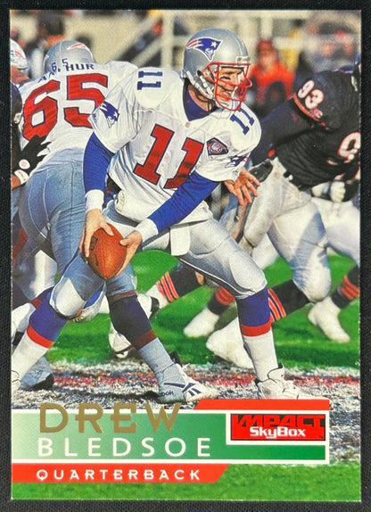 Drew Bledsoe 1995 Impact Patriots sports trading card (front)